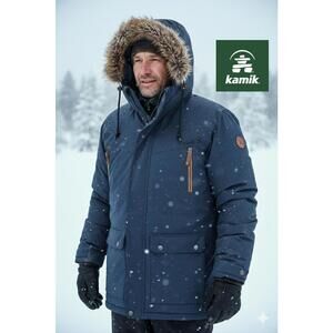 Kamik Canadian Stride Men Down Parka China | Long Blue XL